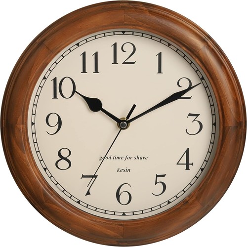 Wooden wall clock with retro - clock,